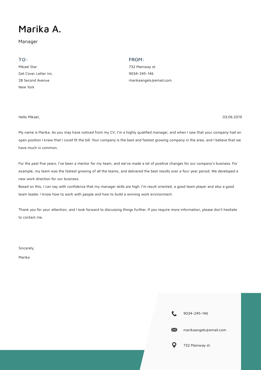 a brand manager cover letter sample