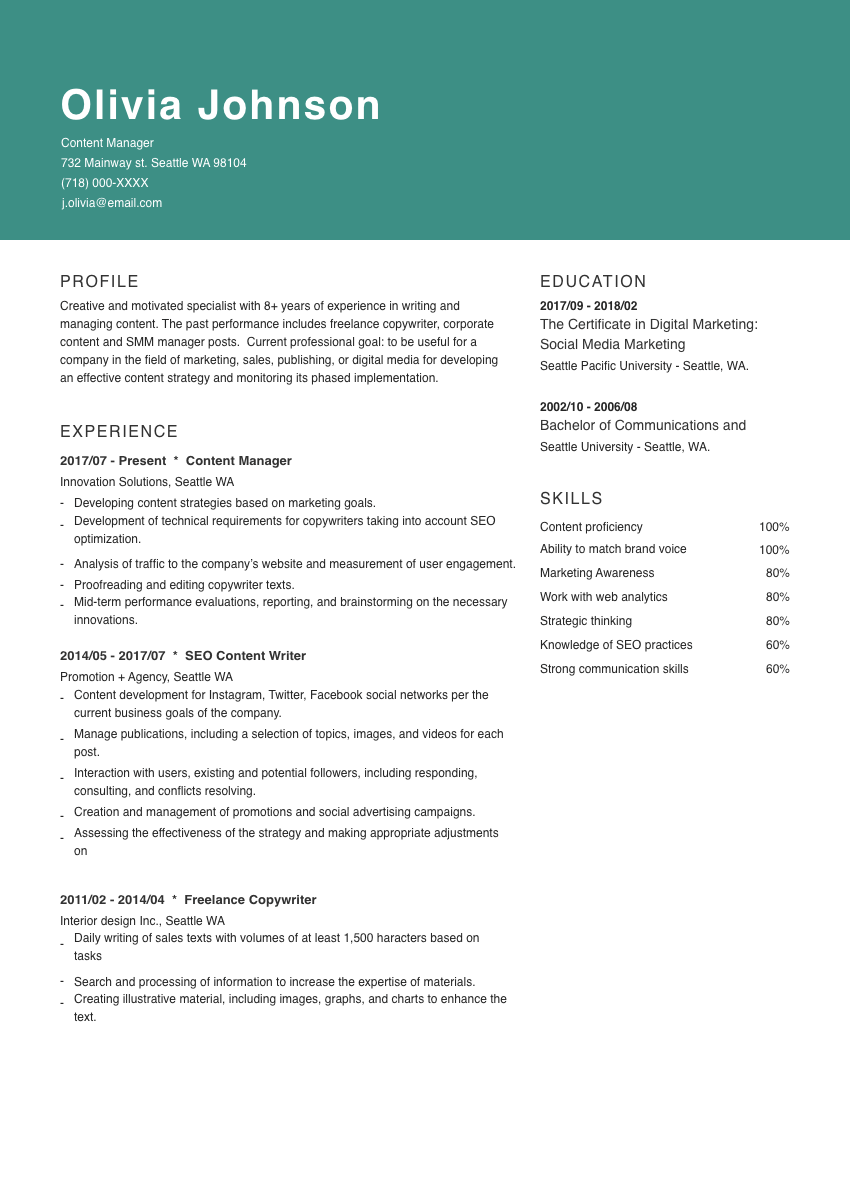 
                                                             a restaurant manager resume example