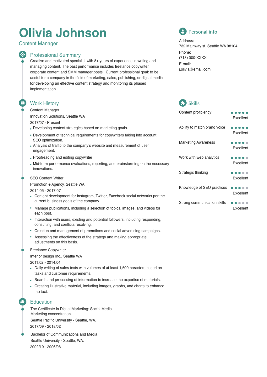 
                                                             image of a resume example for a visual designer