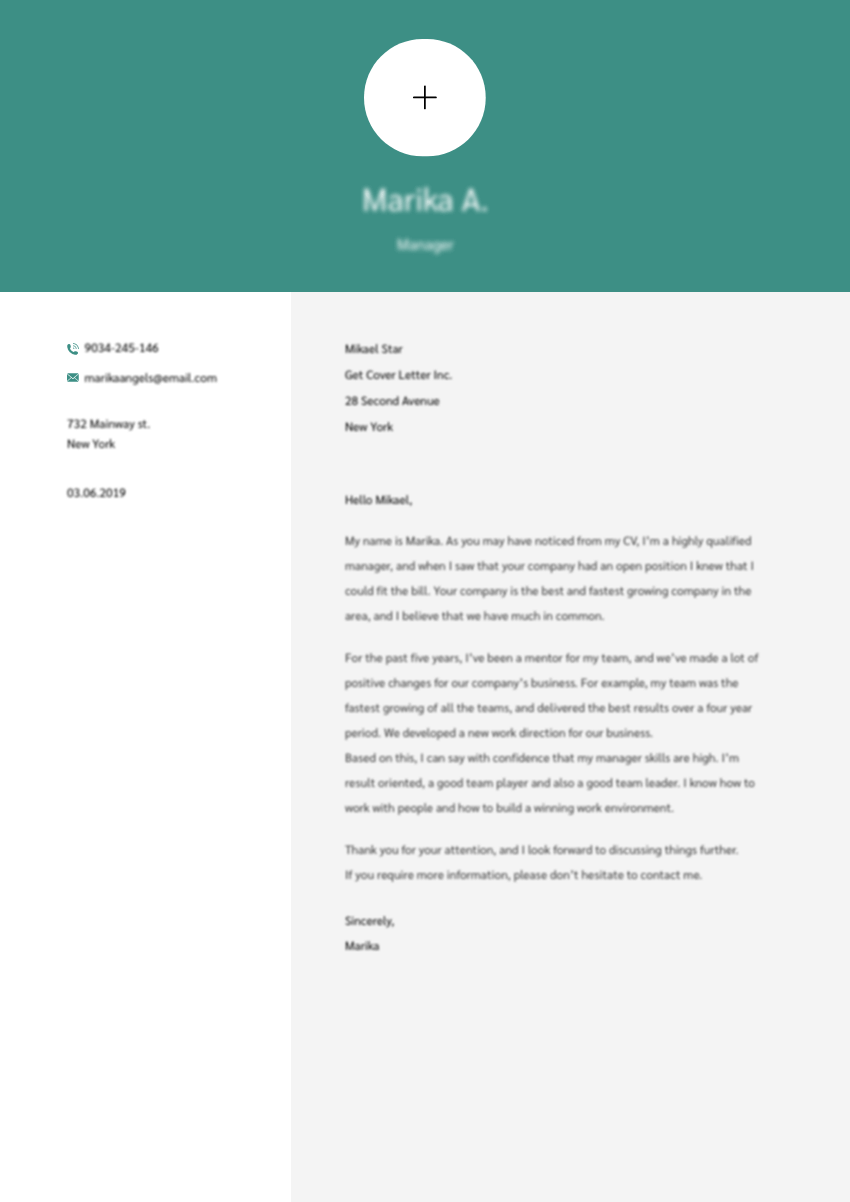 Awesome template of a cover letter for a consultant job