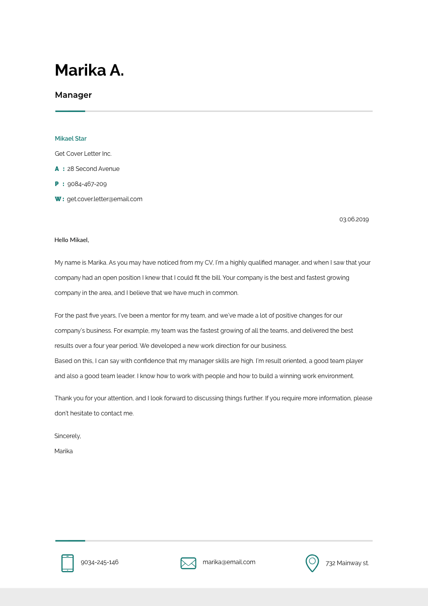 a makeup artist cover letter sample