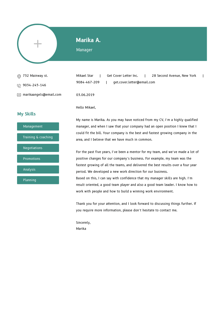 an animator cover letter sample